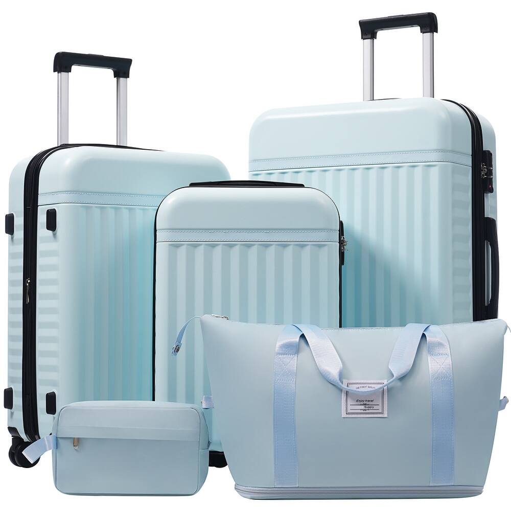 5 Piece Hardshell ABS Luggage Sets with Spinner Wheels and Tsa Lock
