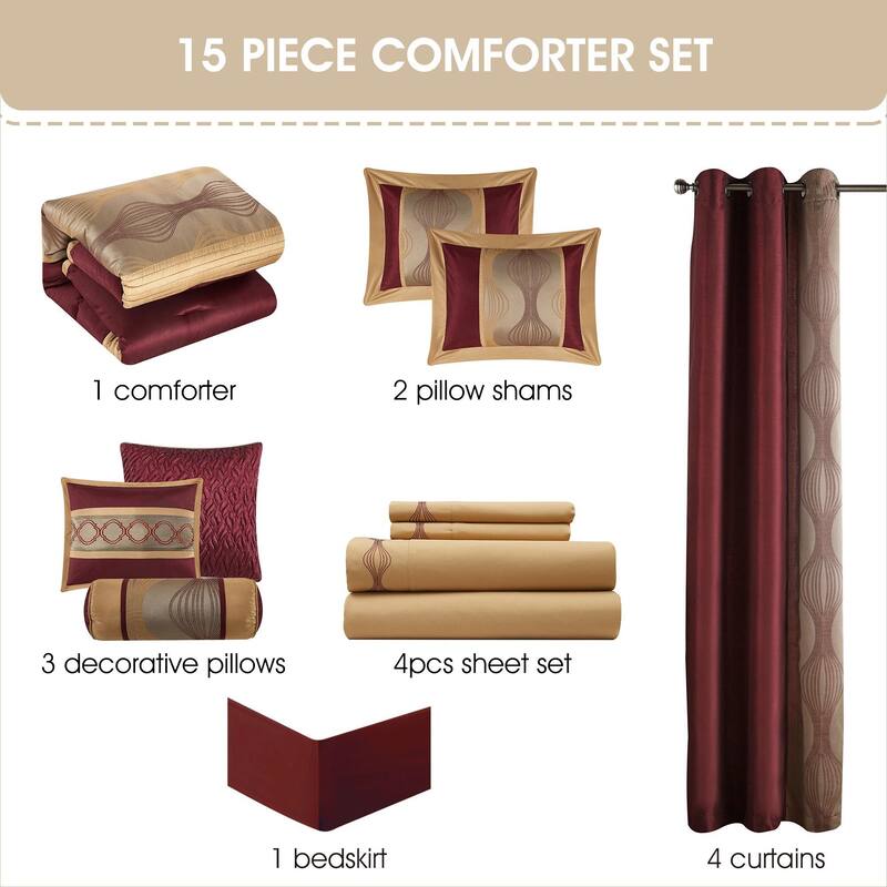 Nanshing Daniella 15 Piece Modern Geometric Room-In-A-Bag