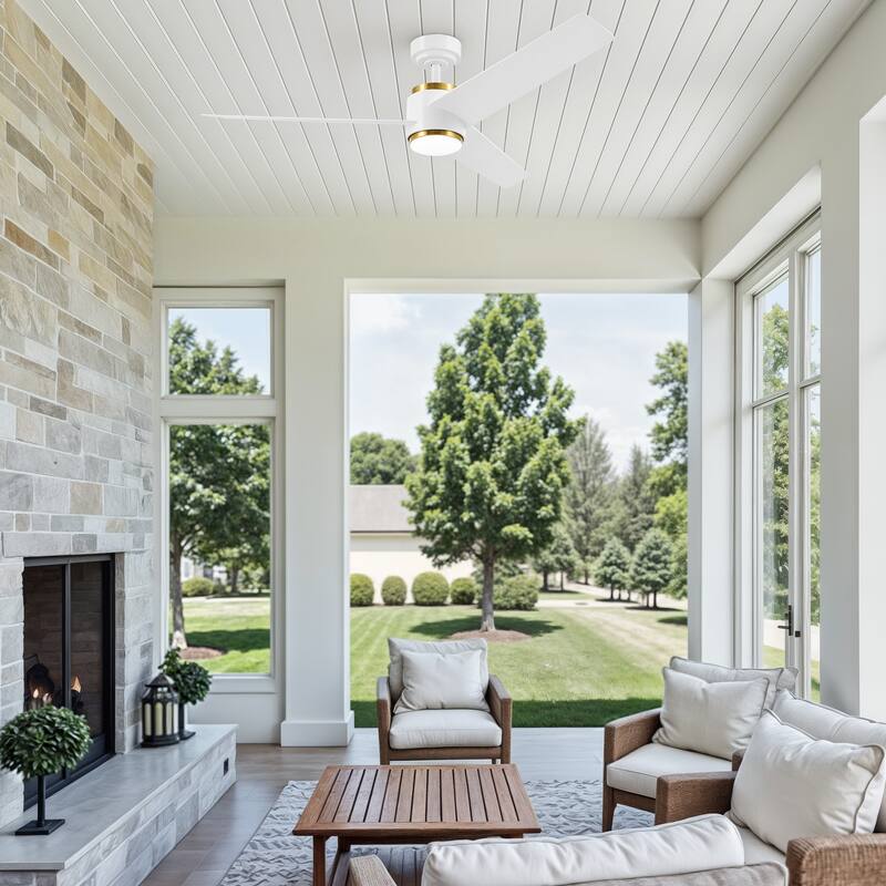 CO-Z 52" LED Ceiling Fan with Dimmable Light Kit and Remote Control - 52 Inches