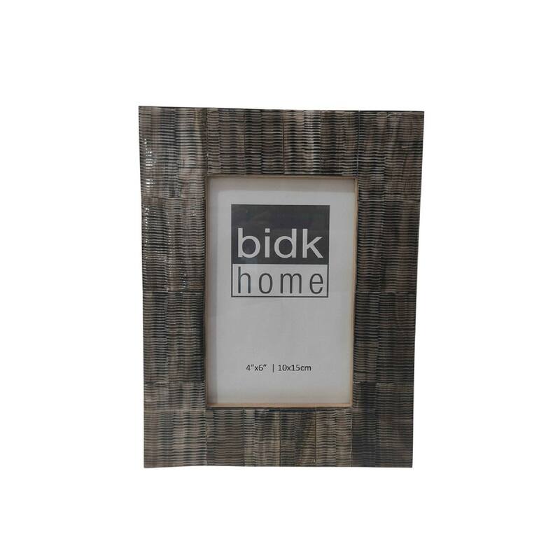 Black Picture Frame Horn Etching - BLACK - 4x6