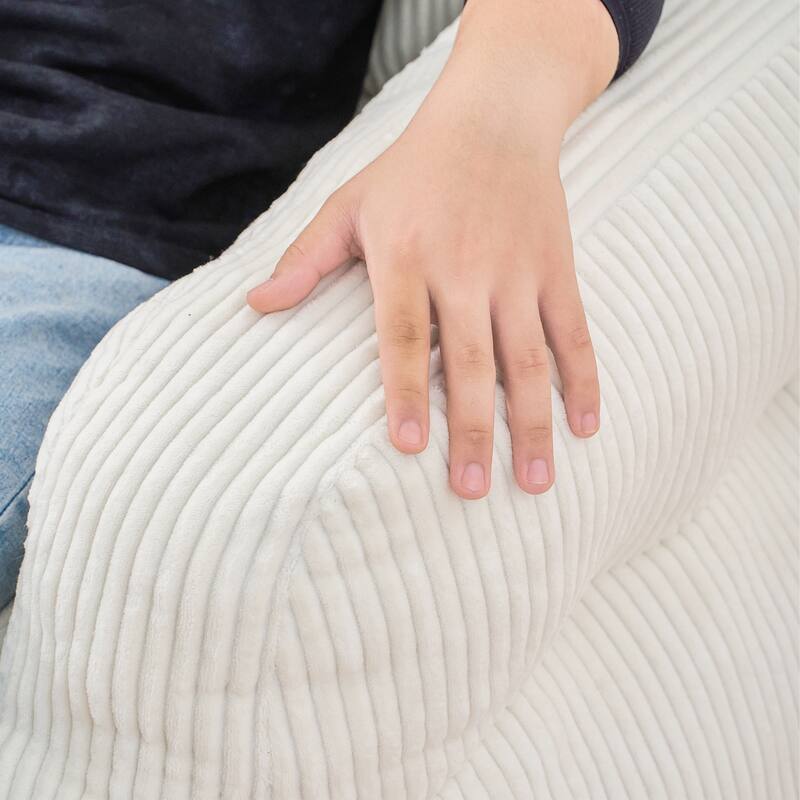 Corduroy Polyester Living Room Bean Bag Chair, Lazy Chair, Single Sofa