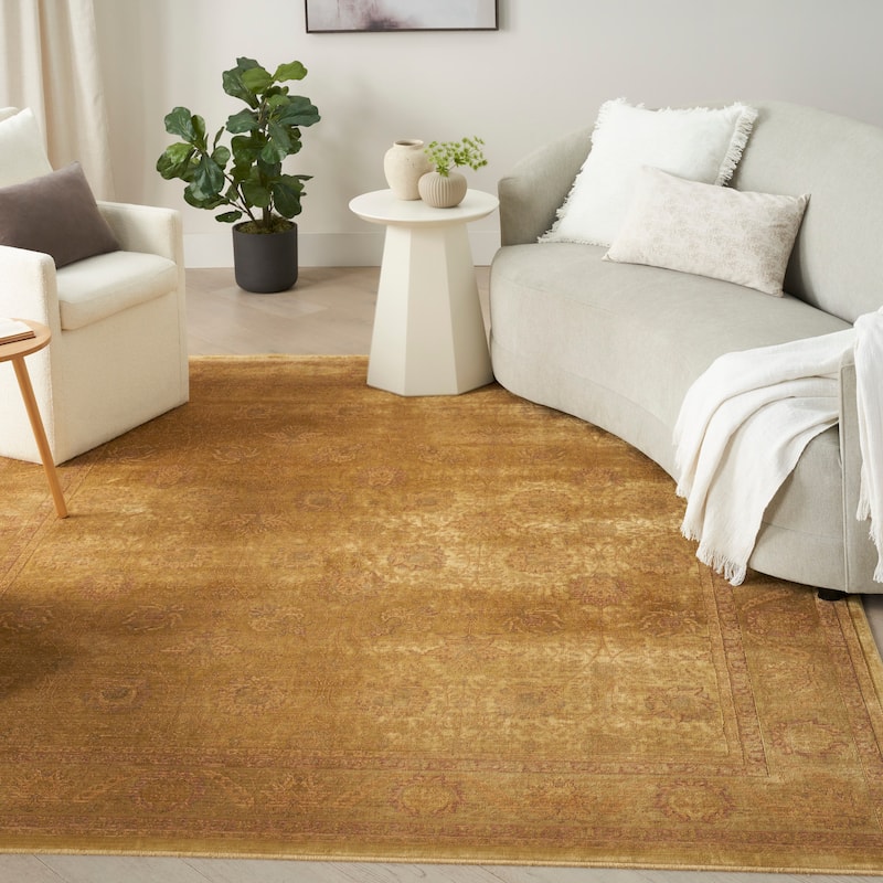 Nourison Luxurious Indoor only Persian Area Rug - 8' x 10' - Gold