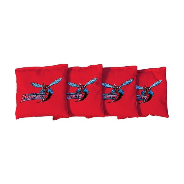 slide 2 of 3, Delaware State DSU Hornets Red Cornhole Bags All-Weather Resin Filled