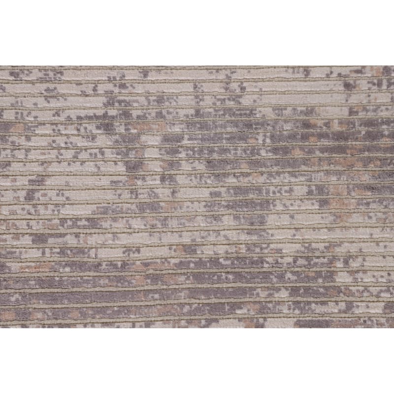 Abstract Modern Area Rug Hand-Knotted Contemporary Wool Carpet - 6'7"x 9'9"