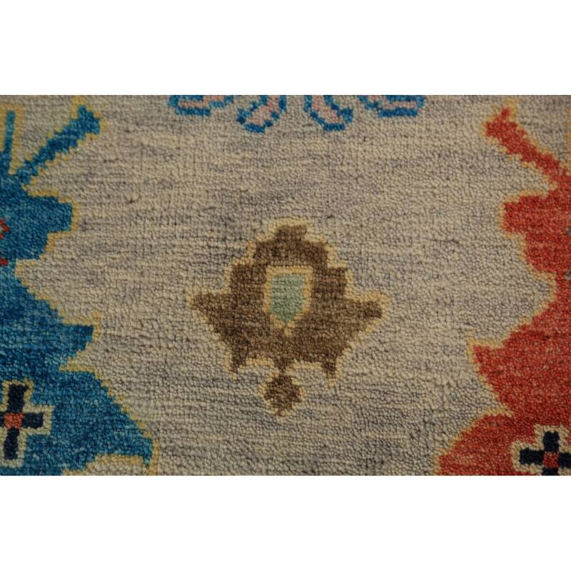 Beige Oushak Oriental Area Rug Hand-Knotted Wool Carpet - 7'10"x 10'0"