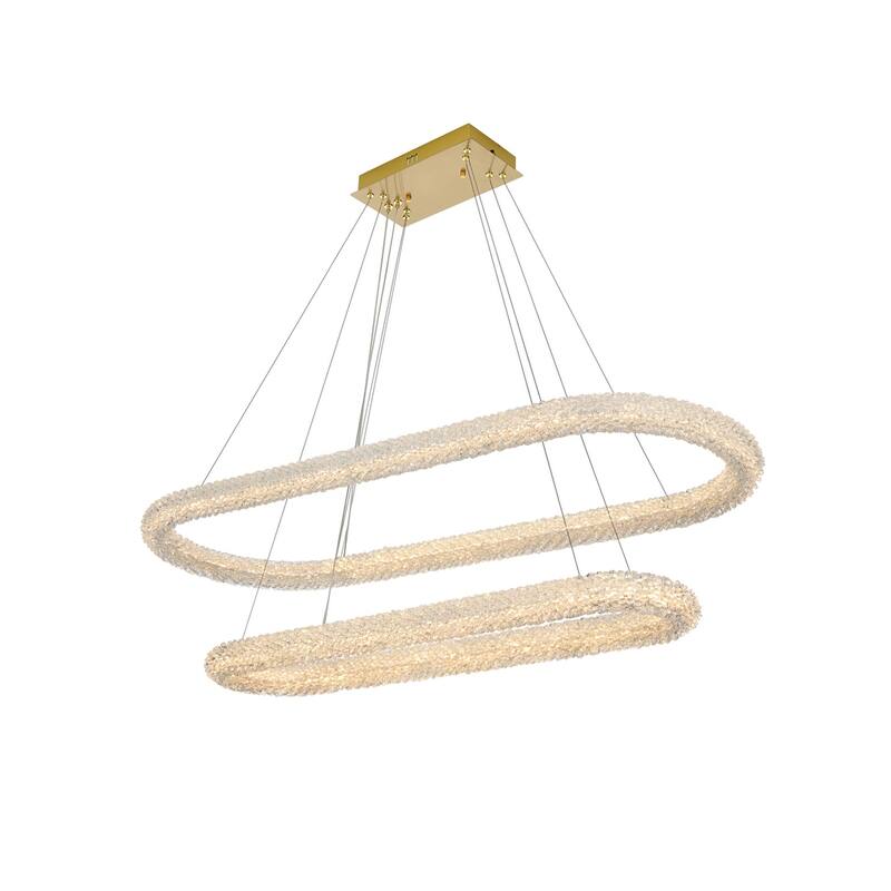 Indigo Home 51 inch Adjustable LED Chandelier - Satin Gold