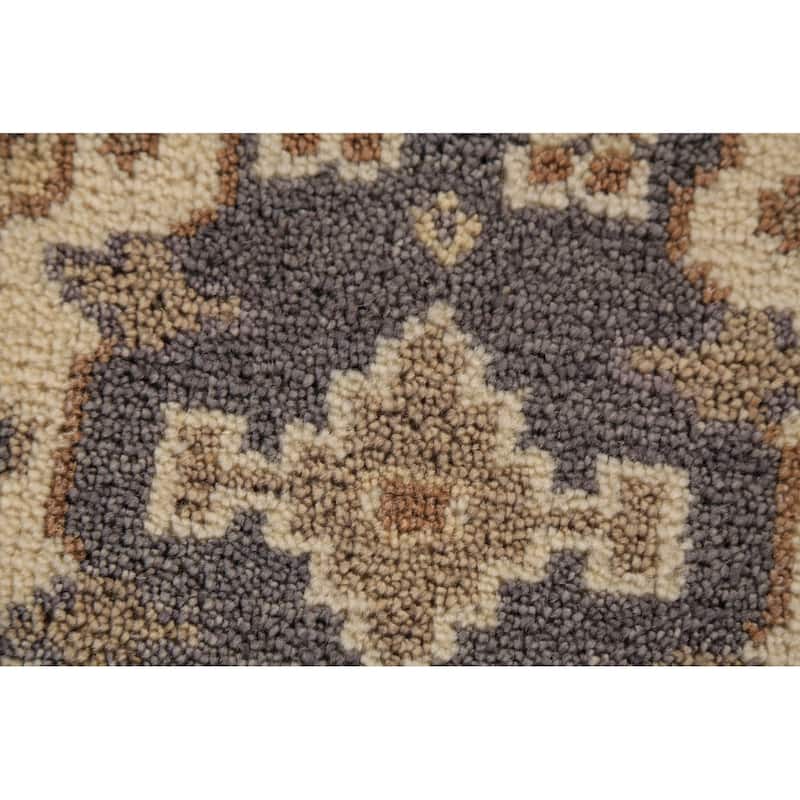 Oushak Indian Runner Rug Hand-Knotted Wool Carpet - 2'7" x 9'9"