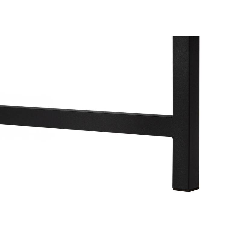 Computer Desk, Home Office, Corner, 58"l, L Shape, Work, Laptop, White Marble Look Laminate, Black Metal, Contemporary