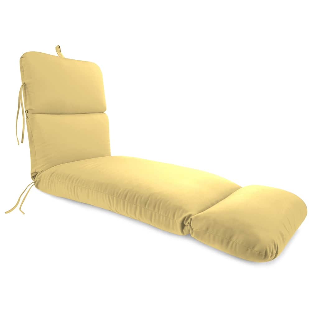 Sunbrella 74" x 22" Outdoor Chaise Lounge Cushion with Ties and Loop - 74'' L x 22'' W x 5'' H