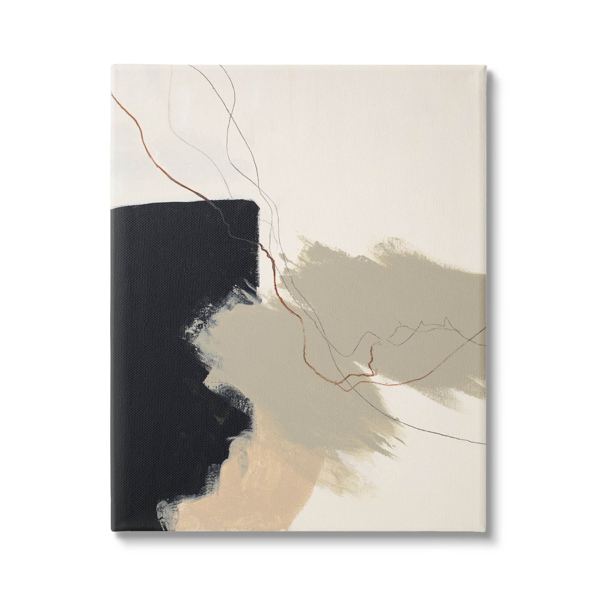 Stupell Soft Paint Strokes with Line Canvas Wall Art Design by Patricia Pinto