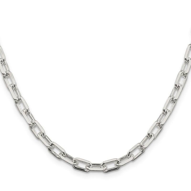 Curata 925 Sterling Silver Polished 5.5mm Unisex Open Cable Chain Necklace (Lobster)