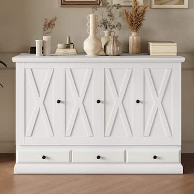 Queen Size Solid Pine Murphy Bed with Charging Station & Storage Drawer