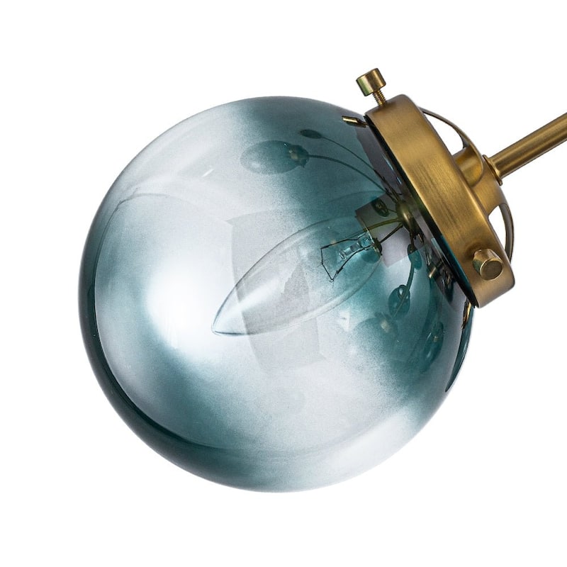 Ornate Glam 12-Light Sputnik Gradient Glass Globe Chandelier - 35.4 in