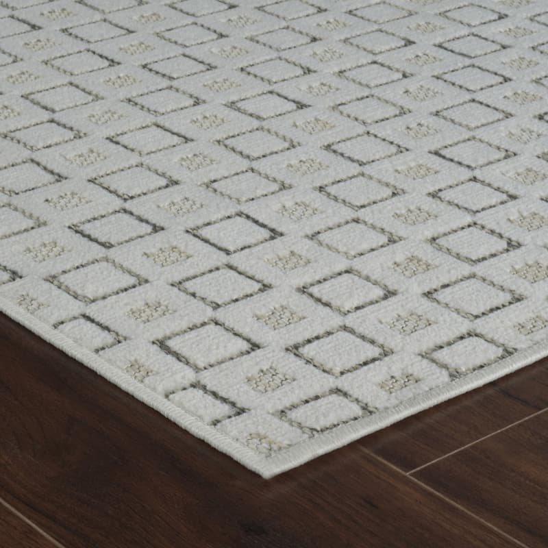 Elto Sleek Geometric Weather Resistant Current & Stylish Outdoor Rug