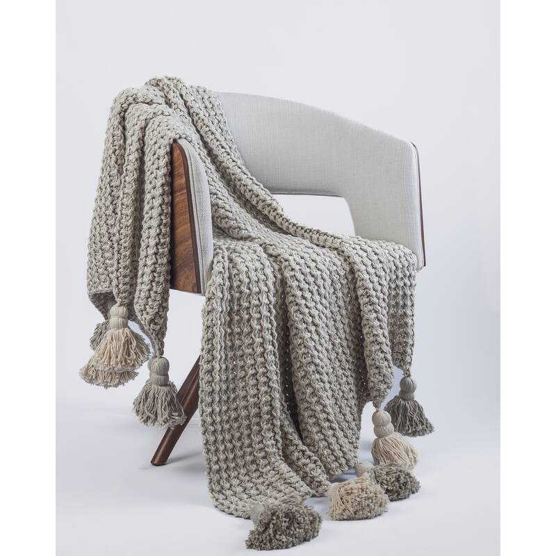 Lang, Cotton, Grey, Throw