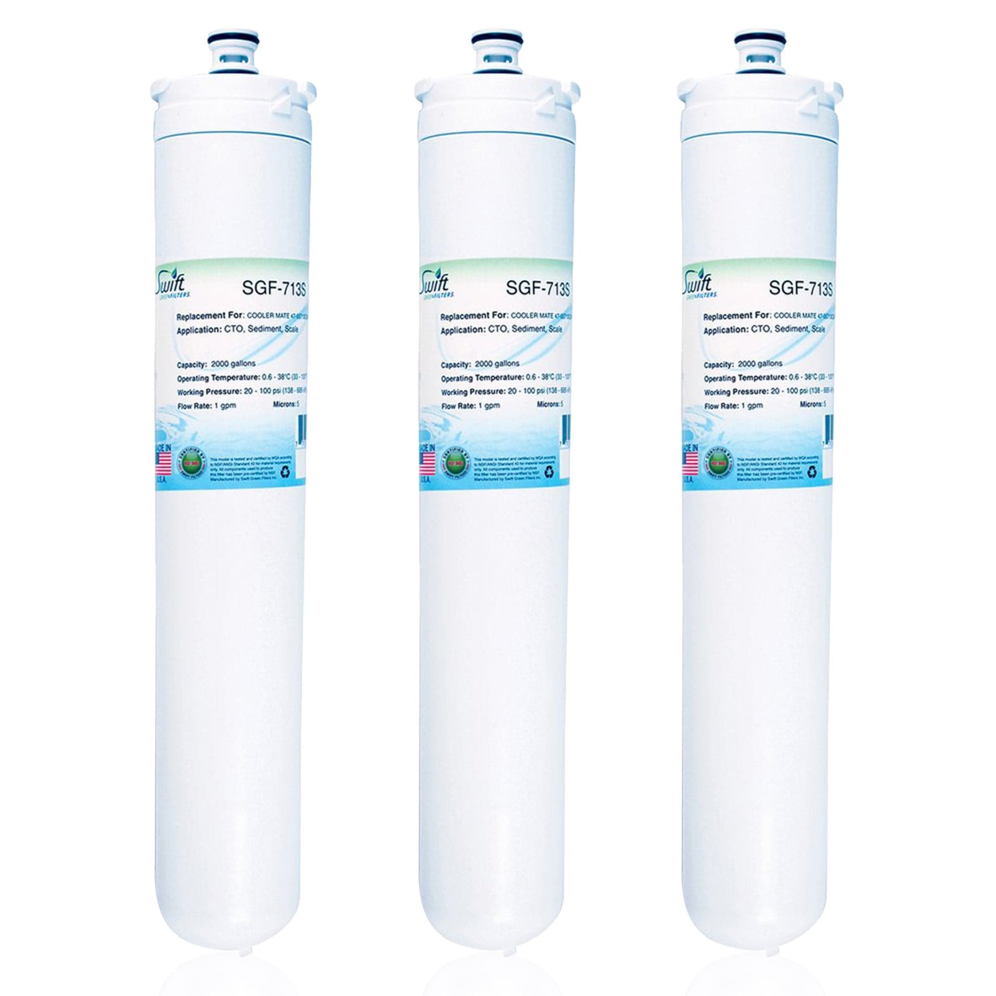 SGF-713S Compatible Commercial Water Filter for 47-55713CM, PSQC1 (3 Pack).