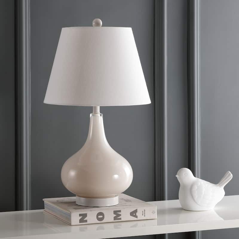 SAFAVIEH Lighting Shanda 24-inch Gourd Glass White Table Lamp (Set of 2) - 14"x14"x24" - 14Wx14Dx24H