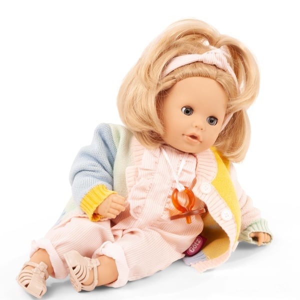 slide 2 of 5, Gotz: Cosy Aquini: Pastel - 13" Bath Baby Doll, Summer Flower Sweater Outfit Toy