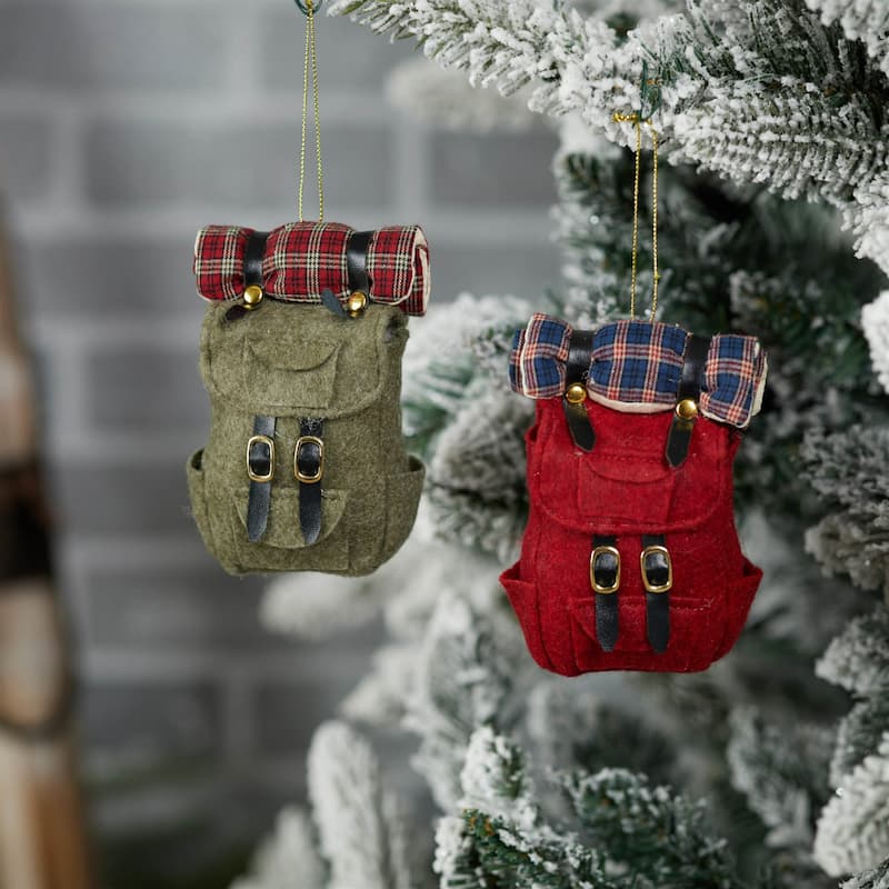 Hiking Backpack Christmas Ornaments - 4.5" - 12ct