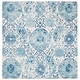 preview thumbnail 70 of 111, SAFAVIEH Madison Belle Boho Glam Paisley Pattern Area Rug 3' Square - Cream/Turquoise - Square