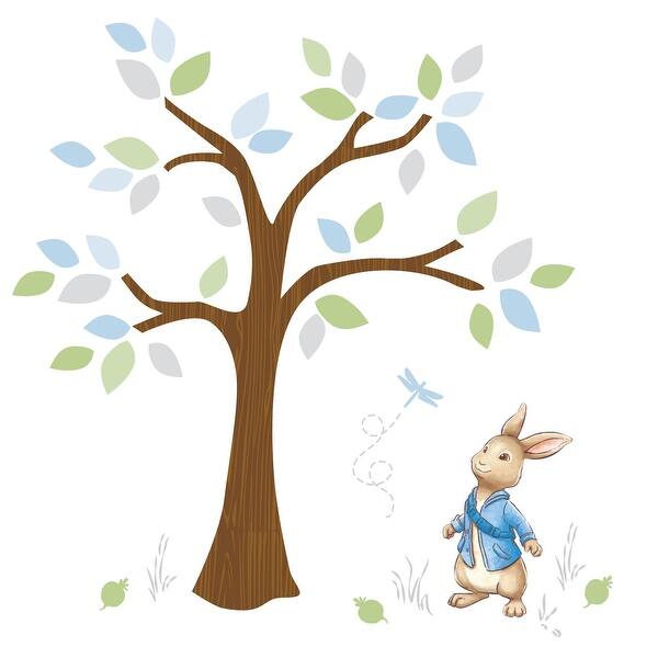 Shop Lambs Ivy Peter Rabbit Blue Green Gray Brown Tree Wall