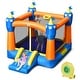 preview thumbnail 1 of 6, Kids Inflatable Bounce House Magic Castle with Large Jumping Area with 735W Blower - 142.5" x 107.5" x 92.5" (L x W x H)