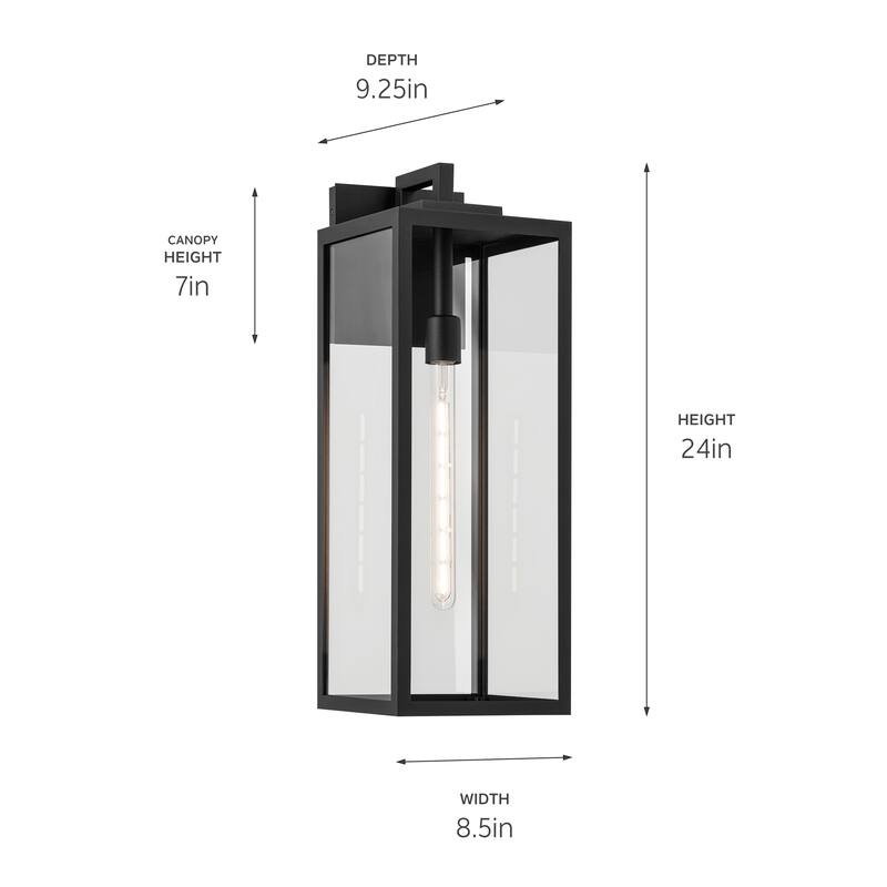Kichler Lighting Branner 24 in. 1-Light Outdoor Wall Sconce