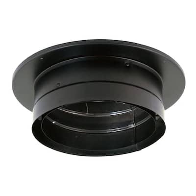 DuraVent DVL 9 x 9 in. Galvanized Stainless Double Wall Ceiling Adapter, Black - 1