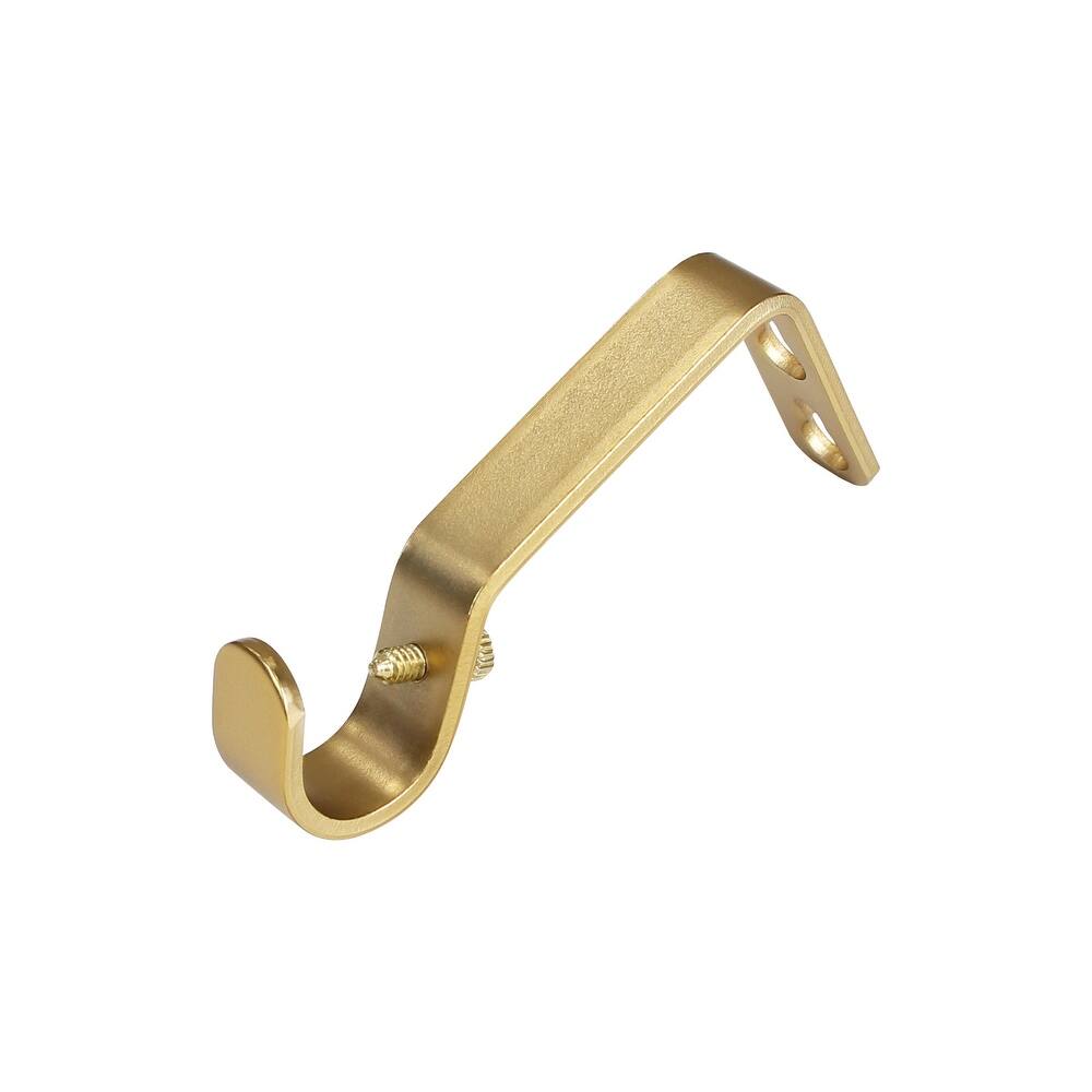 Lumi Home Furnishings Non-Adjustable Single Curtain Rod Brackets 3/4 in. (4-Piece)