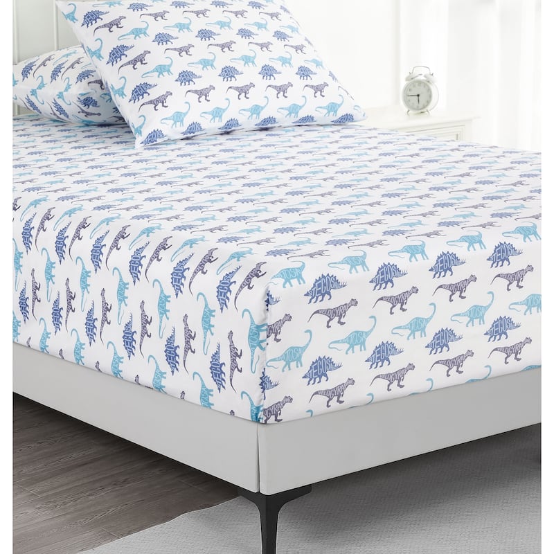 Dino School 3-4pc Sheet Set