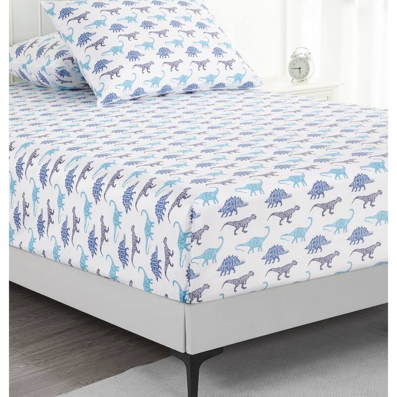Dino School 3-4pc Sheet Set