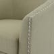 Modern Swivel Barrel Chair with Nailhead Trim
