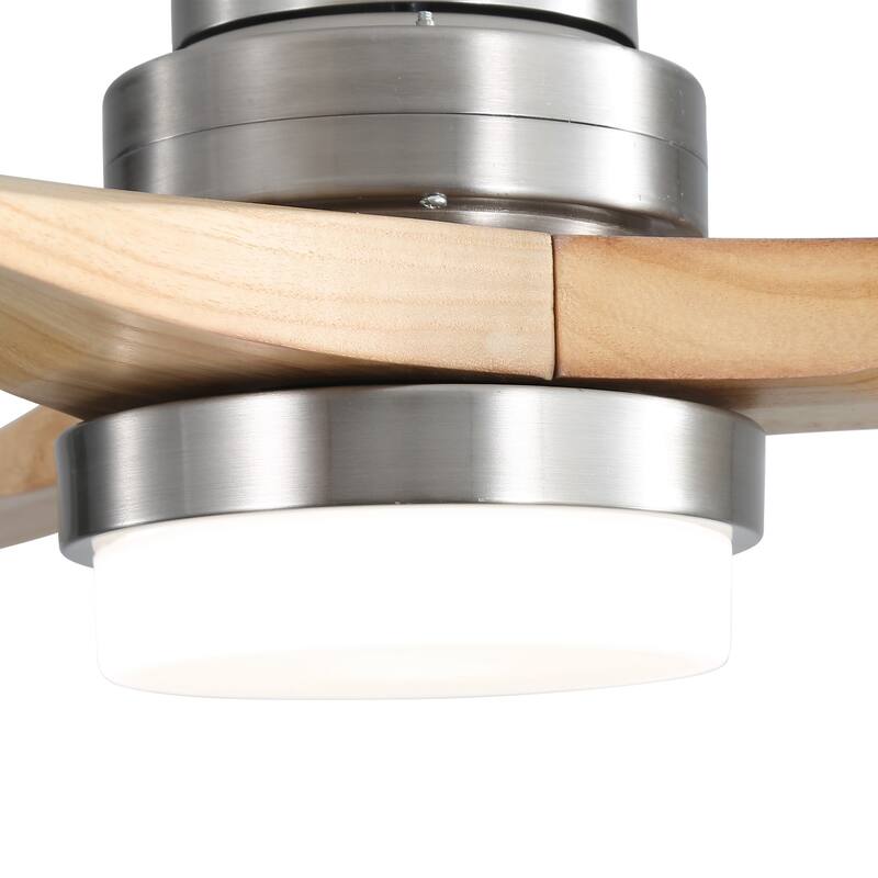 Sofucor 52 Inch Ceiling Fan with Light and Remote,Smart Optional,Quiet DC Motor for Bedroom Living Room Farmhouse Patio Porch