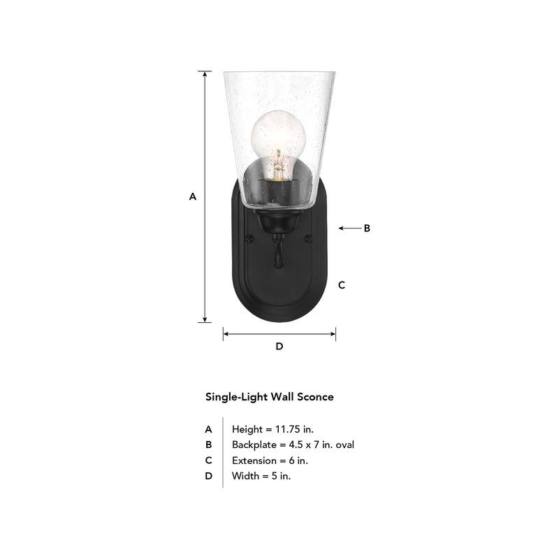 Zane 1 Light Wall Sconce - 5