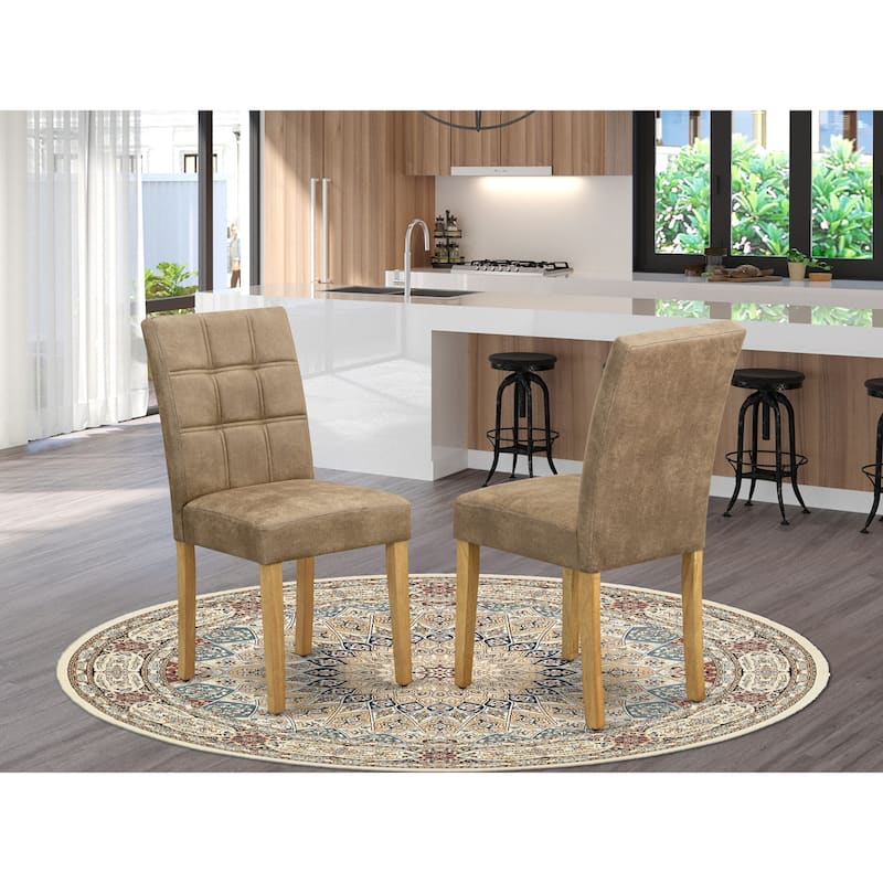 East West Furniture Austin Parson Dining Chairs, Set of 2 (Color & Fabric Options) - ASP4T28
