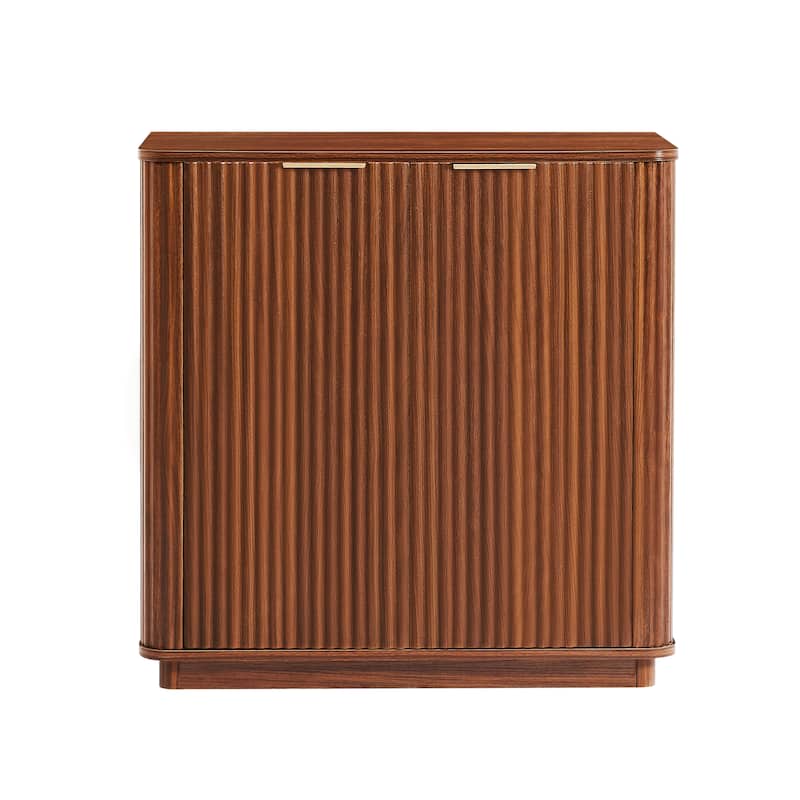 31.5" Buffet Cabinet Sideboard with Storage Curved wave Design for Bedroom, Living Room, Hallway, 31.5"W x 15.75"D x 31.5"H