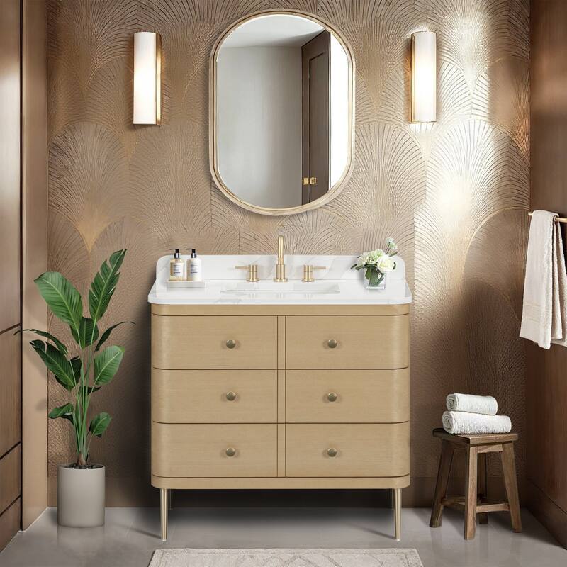 Serena Bathroom Vanity Only in Light Oak