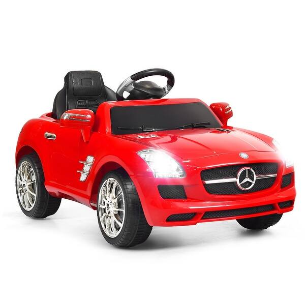 slide 2 of 6, New Red Mercedes Benz sls r/c Mp3 Kids Ride on Car Electric Battery Toy-Red Red