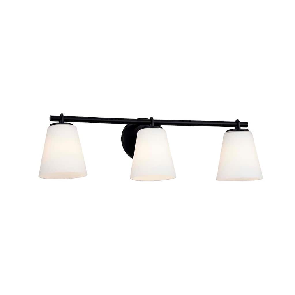 Justice Design Group Alpino 3-Light Bath Bar - Opal Glass