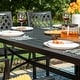 preview thumbnail 26 of 54, MAISON ARTS 9-Piece Patio Dining Set, 60 Inch Square Metal Table and 8 Metal Dining Chairs