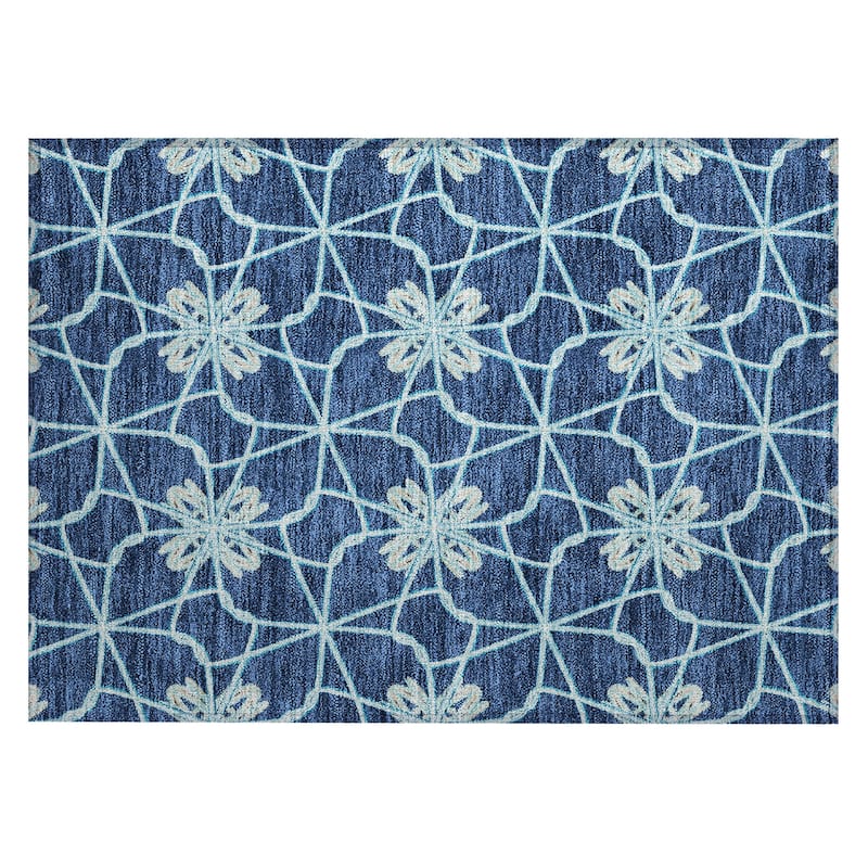 Machine Washable Indoor/ Outdoor Chantille Contempoary Whimsy Rug
