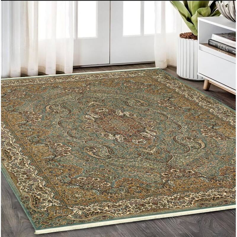 HomeRootsMedallion Traditional Runner Area Rug - 90.55' X '62.99' X '0.16