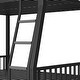 preview thumbnail 9 of 9, Full XL Over Queen Bunk Bed, Guardrails, Metal Frame