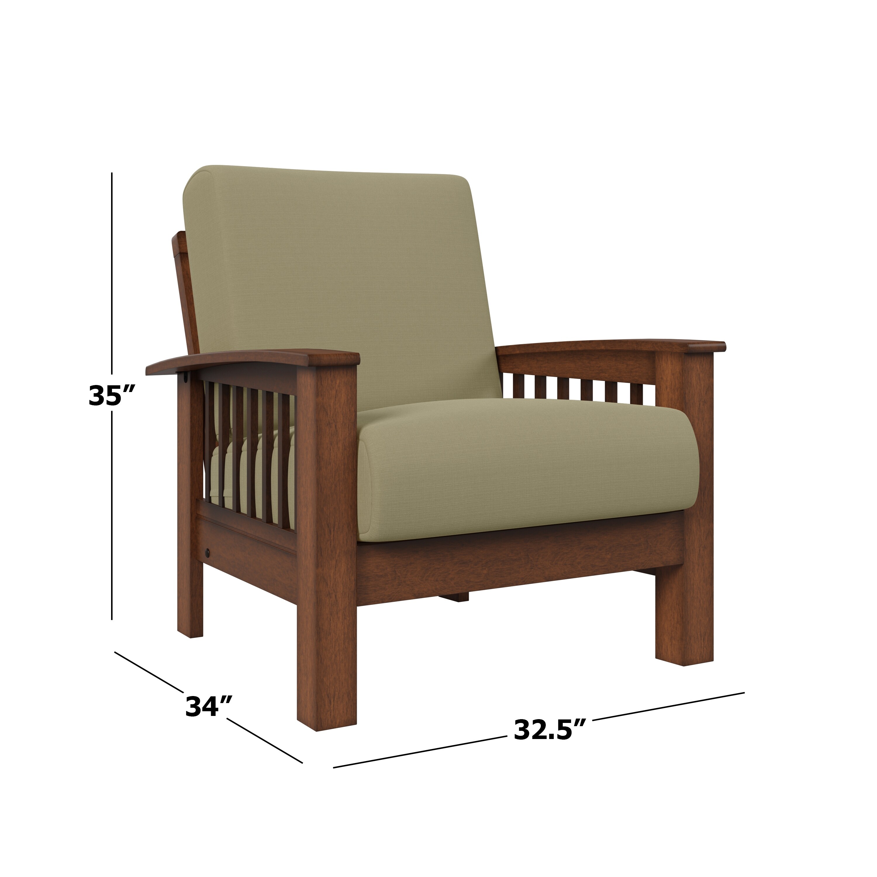Carson carrington fabric mission style arm chair best sale