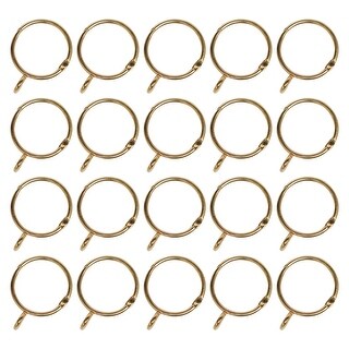 Shop 20 Pack Metal Curtain 2 5 Inch Rings Snap Joint With