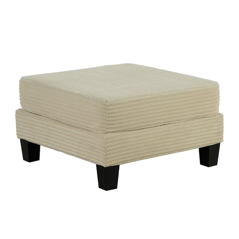 Furniture of America Xenia Modern 3-Piece Chenille Sofa and Ottoman Set