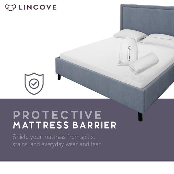 Lincove Quilted Mattress Pad, Full Size - 100% Cotton, Fits Mattress Up To 16" Deep