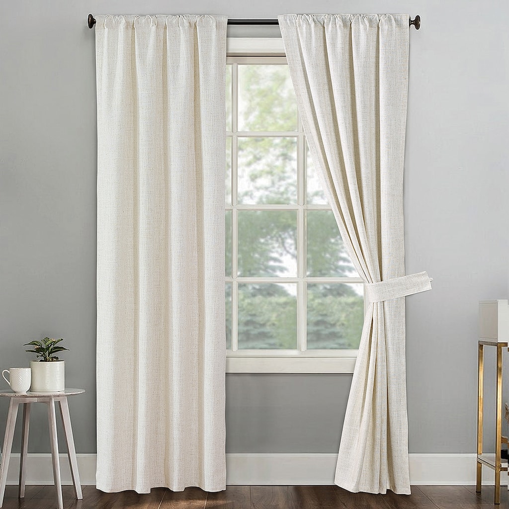 Dodoma Linen Blended Sheer Curtain Set