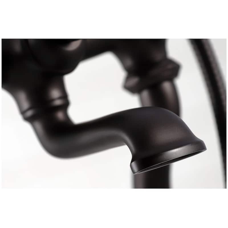 Kingston Brass Deck Mounted Clawfoot Tub Filler with Built-In Diverter