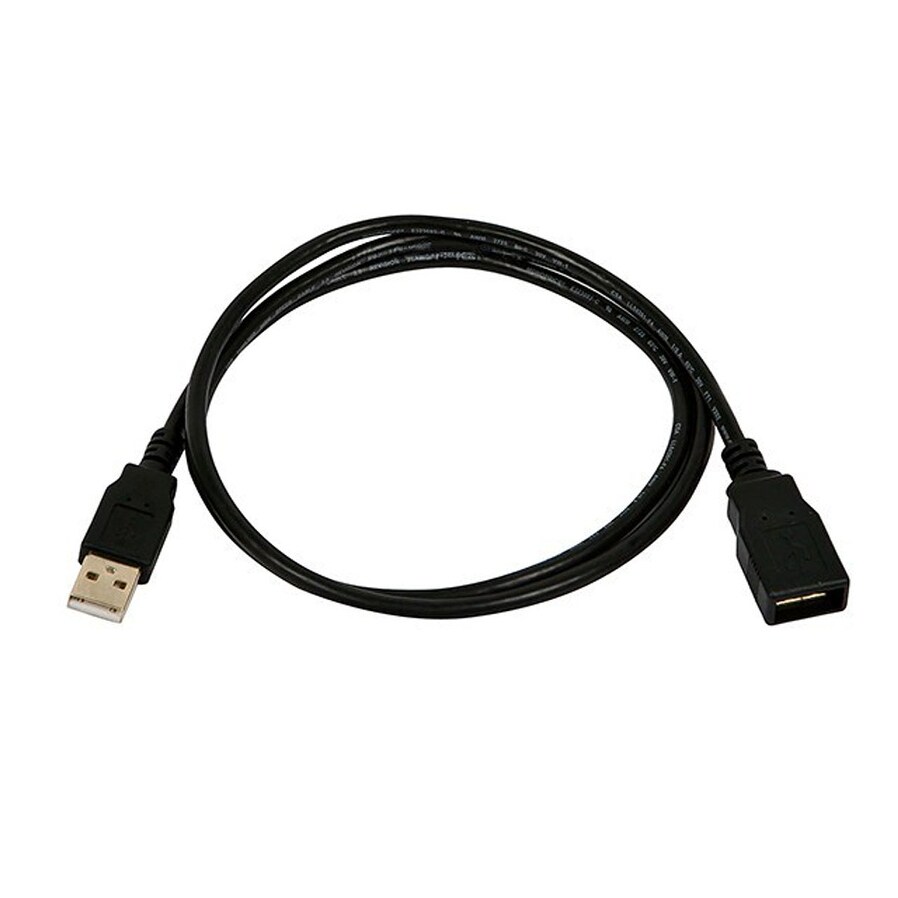 Monoprice USB-A to USB-A Female 2.0 Extension Cable - 28/24AWG, Black,